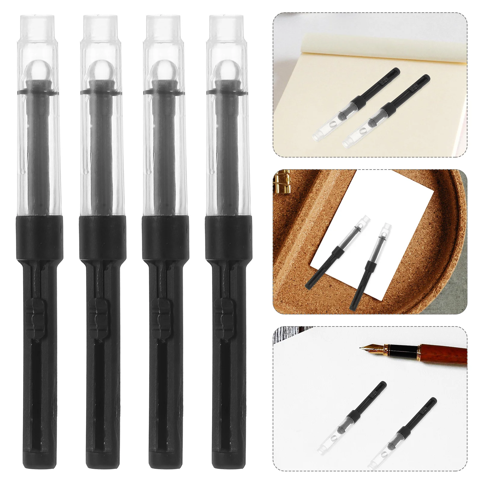

50Pcs Universal Fountain Pen Plunger Converter Refillable Cartridges for Bottled Ink Writing Accessory