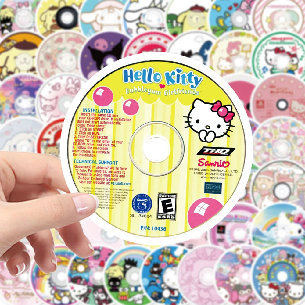 

10/30/50PCS Kawaii My Melody Kuromi Hello Kitty Stickers Aesthetic DIY Stationery Diary Cute Cartoon Sanrio Sticker Decals Gifts