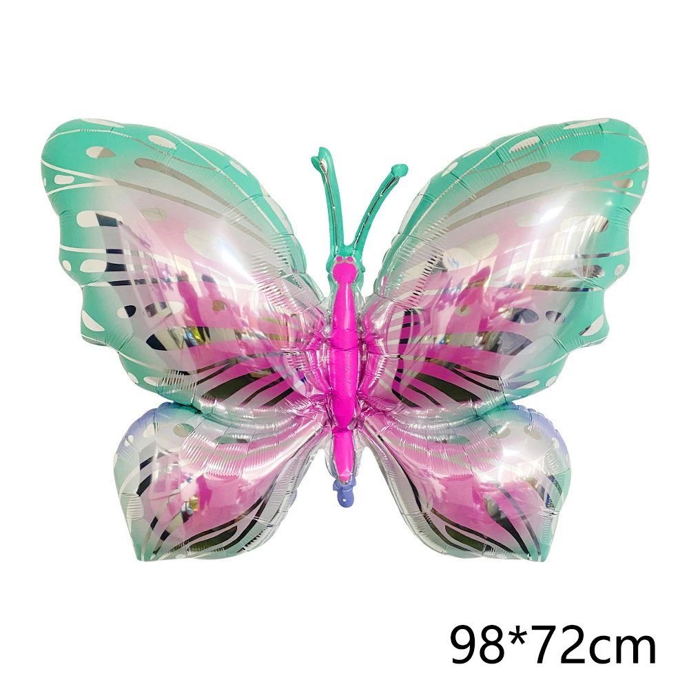 Newest Butterfly Theme Foil Balloon Wedding Birthday Party Decorations Supplies Baby Shower Girls Gradient Butterfly Balloons