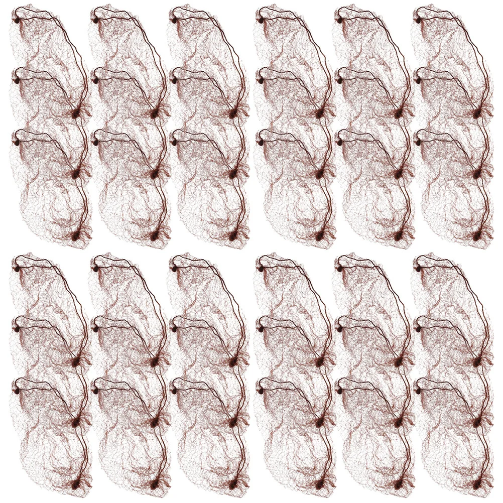 

60pcs Net Women Girls Net For Stewardess Elastic Mesh Bun Cover Hair Bun Maker Ballet Nurse Dance Party Use Hair Accessories