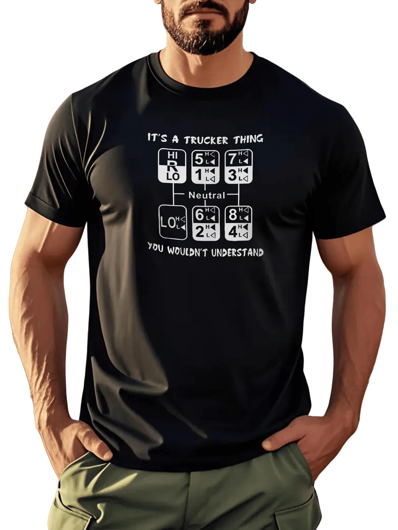 

Summer Men's T Shirt Fun Truck Fans Quirky Graphic T Shirt Breathable Comfortable Short Sleeve Top Outdoor Casual Clothing