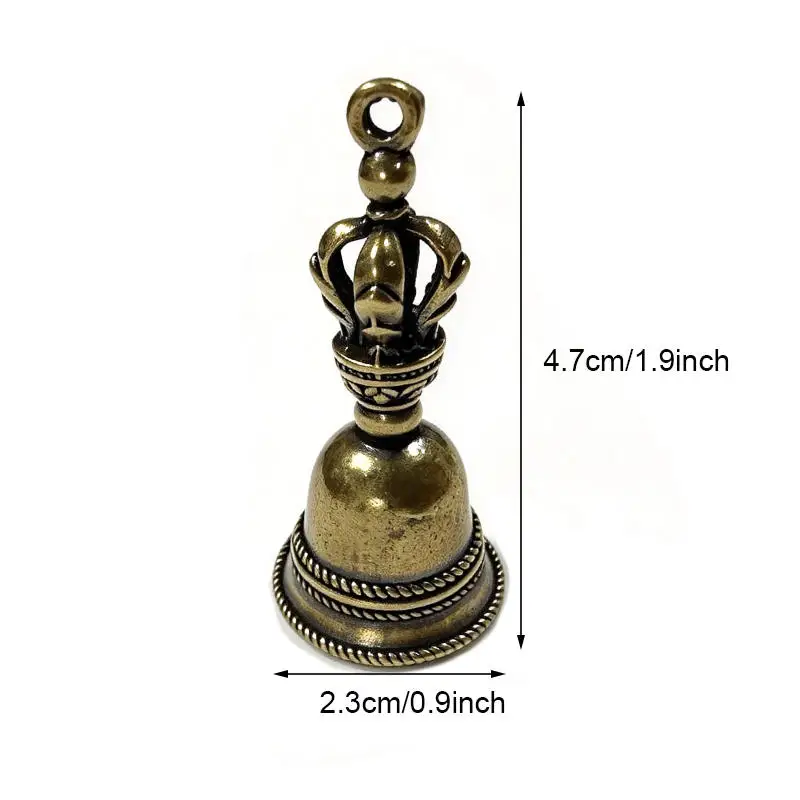 Brass Handicraft Die-casting Drop Bell Key Car Button Wind Bell Tibetan Bronze Bell Creative Gift Home Decoration Accessories