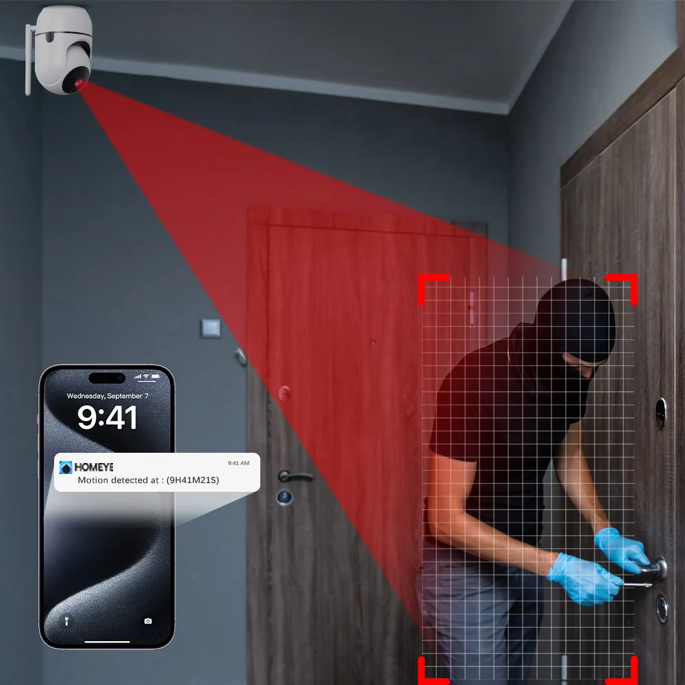 كاميرا واي فاي ذكية 3MP كاميرا IP لاسلكية داخلية AI كشف الإنسان تتبع تلقائي للرؤية الليلية أمن الوطن مراقبة الطفل/الحيوانات الأليفة