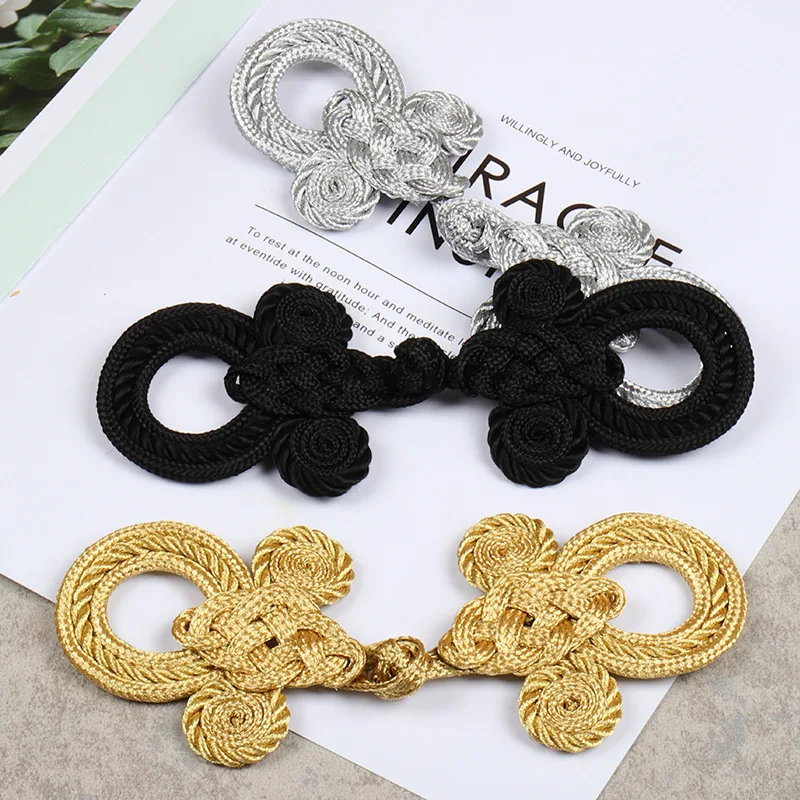 1 Pairs Handmade Traditional Chinese Frog Closure Buttons Knot Cheongsam Handcraft Accessories