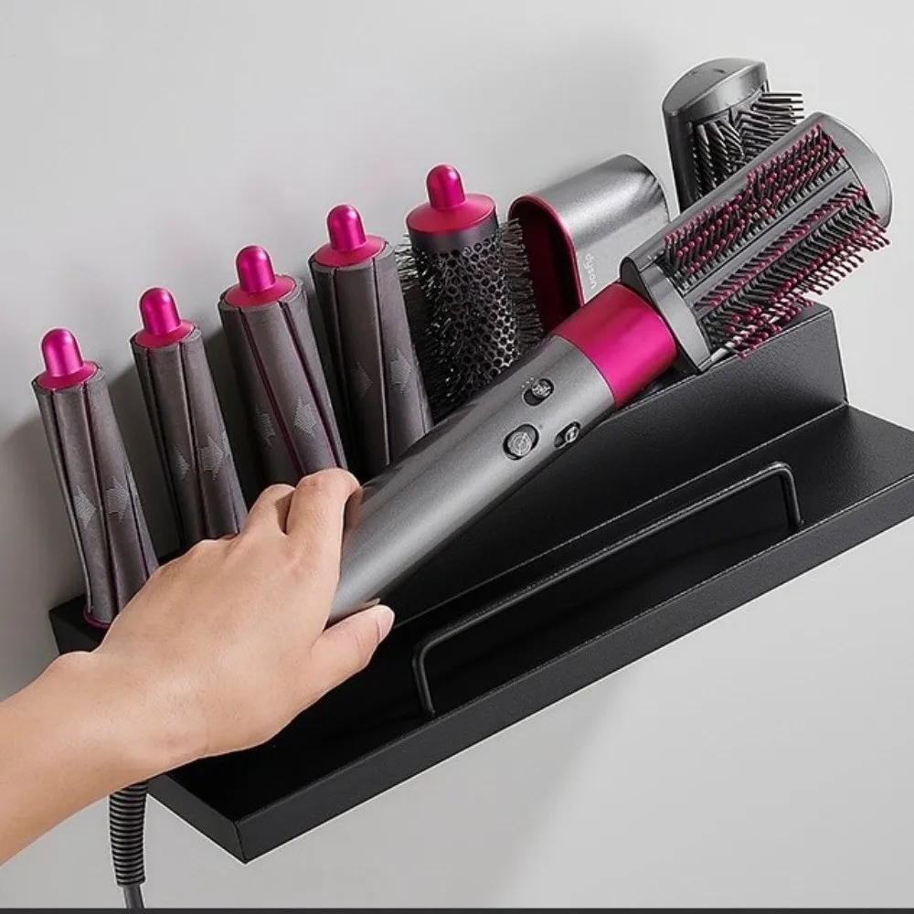Wall-Mounted Hairdressing Stick Shelf Multifunctional Hair Care Tool Storage Rack Hairdressing Stick Racks