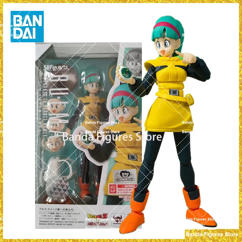 Original BANDAI S.H.Figuarts SHF Bulma Journey To Planet Namek Dragon Ball In Stock Anime Collection Figures Model Toys