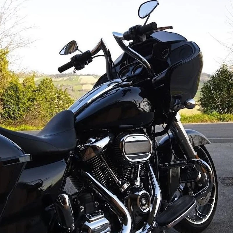 Suitable for road glide modification after 24 years, croissant handlebar CVO hammer handle