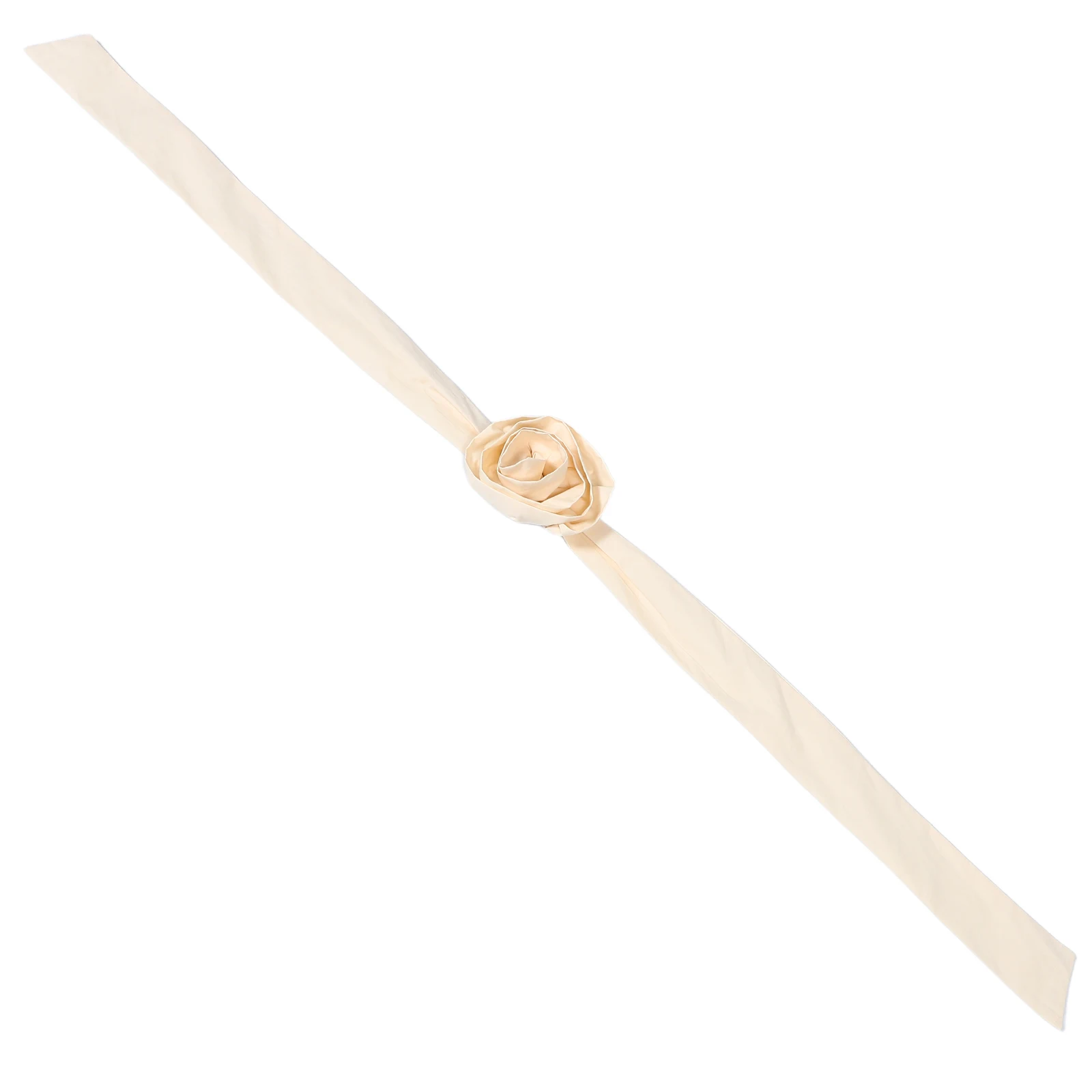

Boho Floral Ribbon Elegant Satin Accessory For Women Bridal Wedding Styling Creased Ribbon Headband Hair Accessories Flowers