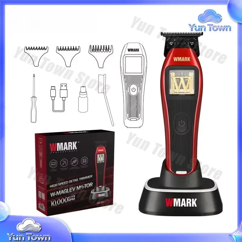 for NG-XT1 DLC Blade Rechargeable Hair Trimmer for Barber Shop Magnetic Vector Motor High Speed Fader Beard Detailer
