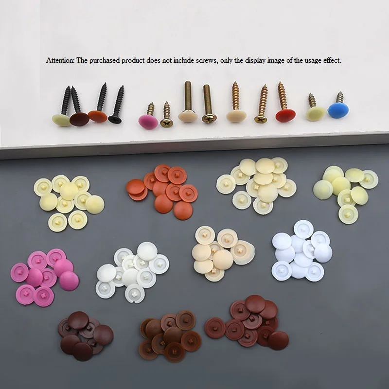 Plastic Nuts Bolts Covers Exterior Protective Caps Practical Self-tapping Screws Decor Cover Furniture Hardware