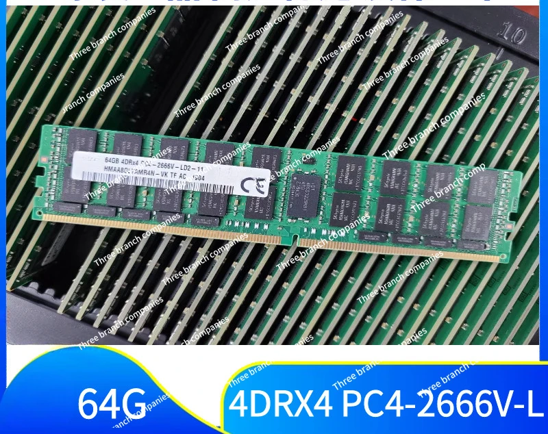 قم بتفكيك عصا ذاكرة الخادم الأصلية 64G 4DRX4 PC4-2666V-LD2-11 DDR4 ECC REG