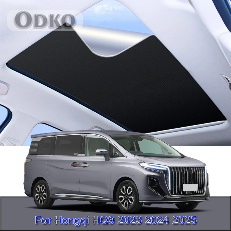 Car Electrostatic Adsorption Sunroof Sunshade Covers For Hongqi HQ9 2023 2024 2025 Heat Insulation Skylight Sticker Accessory