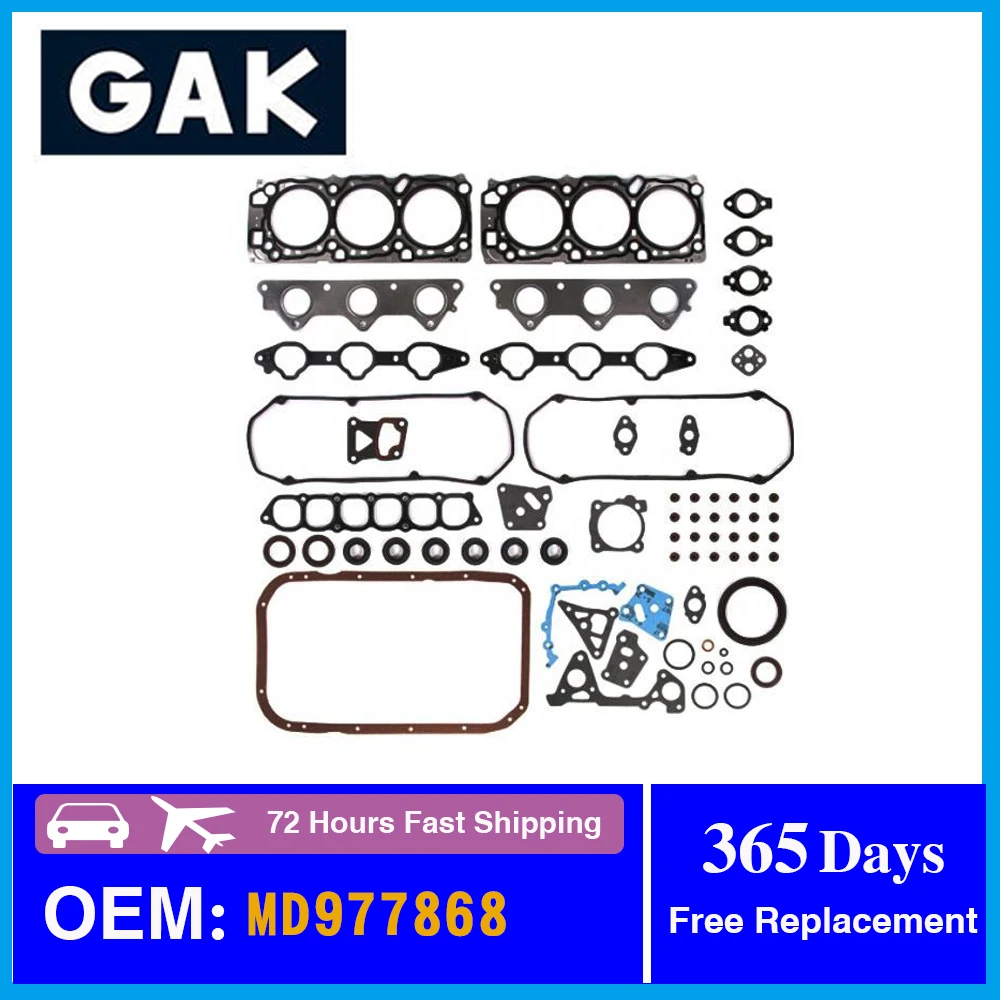 

6G74 V75 Engine Overhaul Rebuilding Gasket Kit MD977868 for Mitsubishi PAJERO III Wagon /MONTERO SPORT K90 3.5 3497cc SOHC 24V