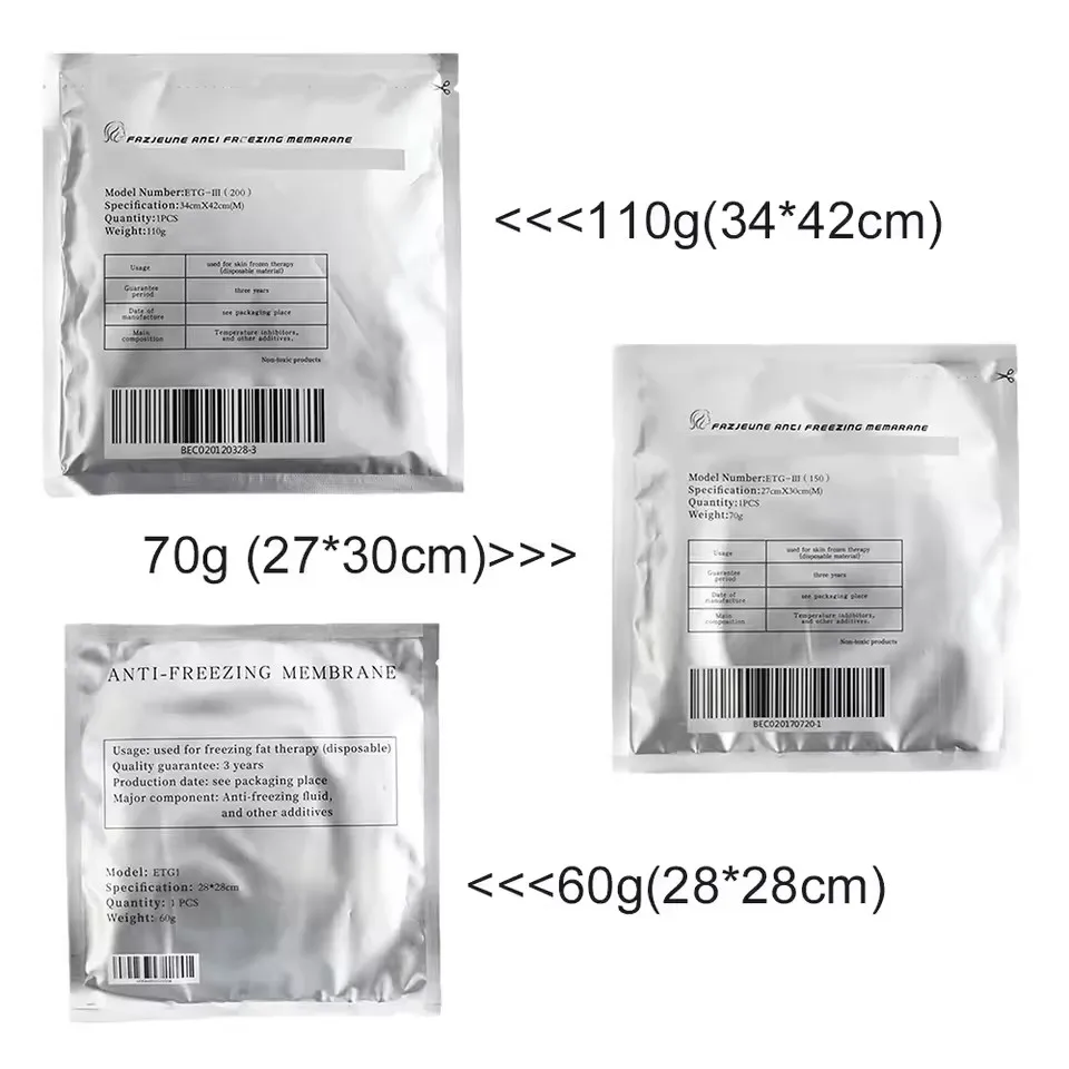 Gel Pads Film for Cryotherapy Liposuction Freeze  Anti-Freeze Membranes Replacement Cavitation Weight Loss Machine Cryo Cooling