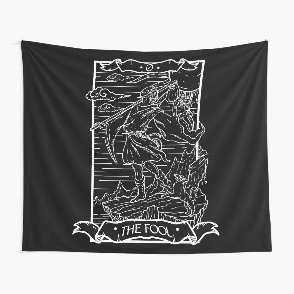 Tarot Card The Fool Dark Edition  Tapestry Mat Towel Travel Decoration Decor Blanket Bedspread Hanging Printed Bedroom Art