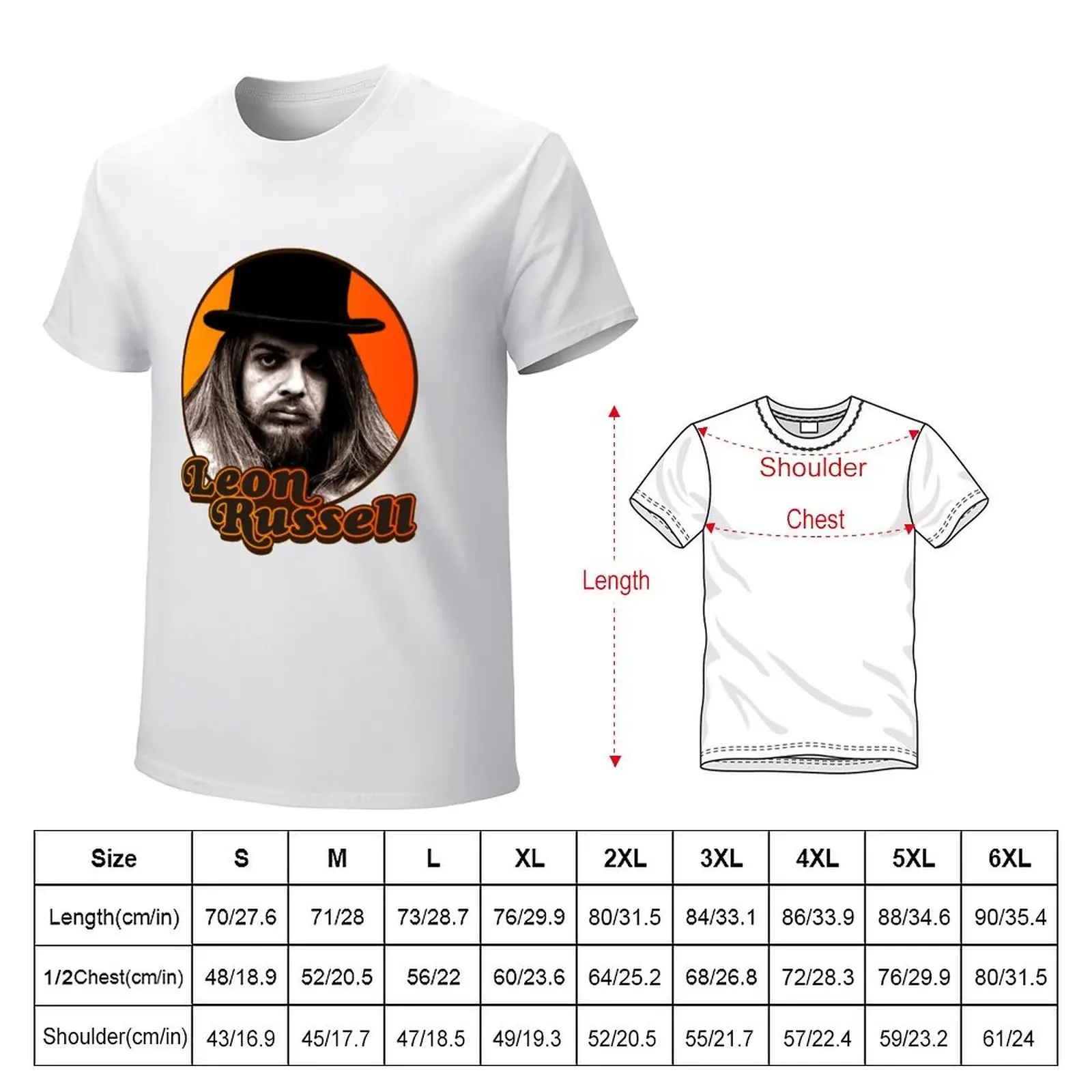 Leon Russell T-Shirt hippie clothes heavyweights men clothes