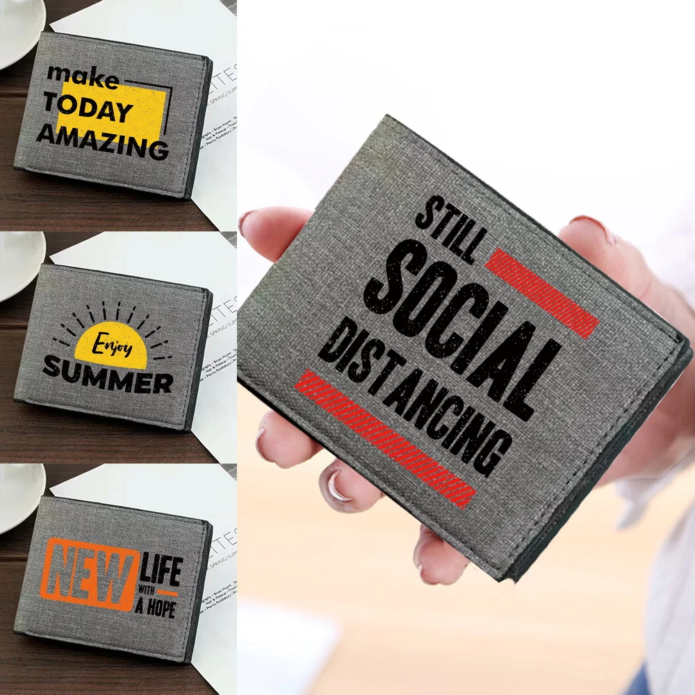 

Pocketbook Men Women High-quality Big Capacity Word Printing Series Bank Card Storage Multi-Function Personalized Purse