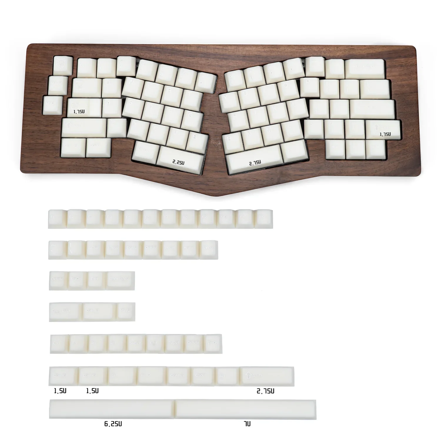 Cherry Keycaps PBT 141-key Milky White Alabaster Simple for 60/64/84/98/108 Mechanical Keyboards