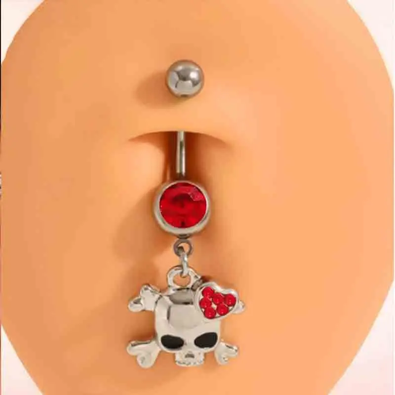 الجراحية الفولاذ المقاوم للصدأ ثقب البطن مجوهرات الجمجمة البطن زر خواتم للنساء الموضة العصرية خاتم السرة مجوهرات الجسم