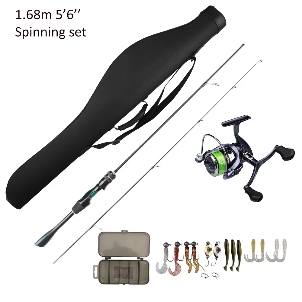 FISHINGFANS ORCA ULTRALIGHT UL SOLID TIP TAPERED HANDLE TROUT LAKE RIVER SPINNING CASTING FISHING ROD