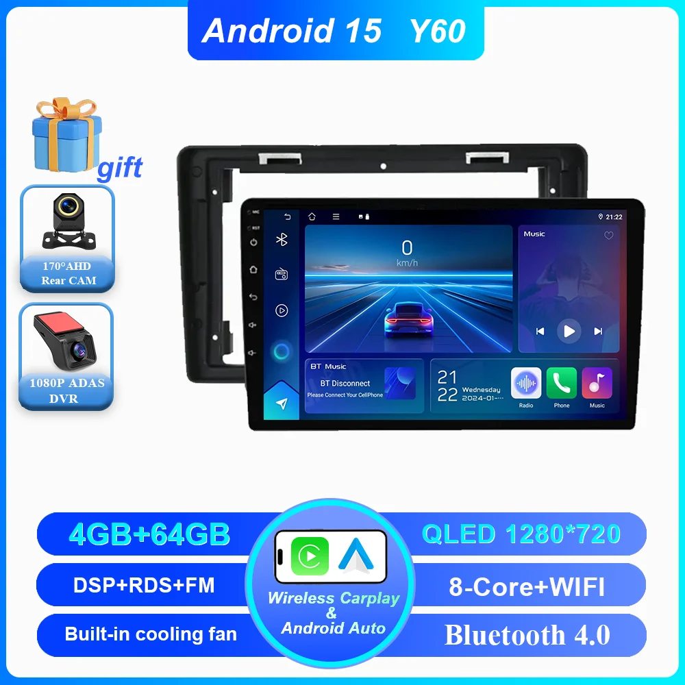 Auto Android 15 Radio Stereo Voor Citroen Berlingo B9 Peugeot Partner 2008-2019 draadloze CarPlay Android Auto Geen 2 din 2din DVD