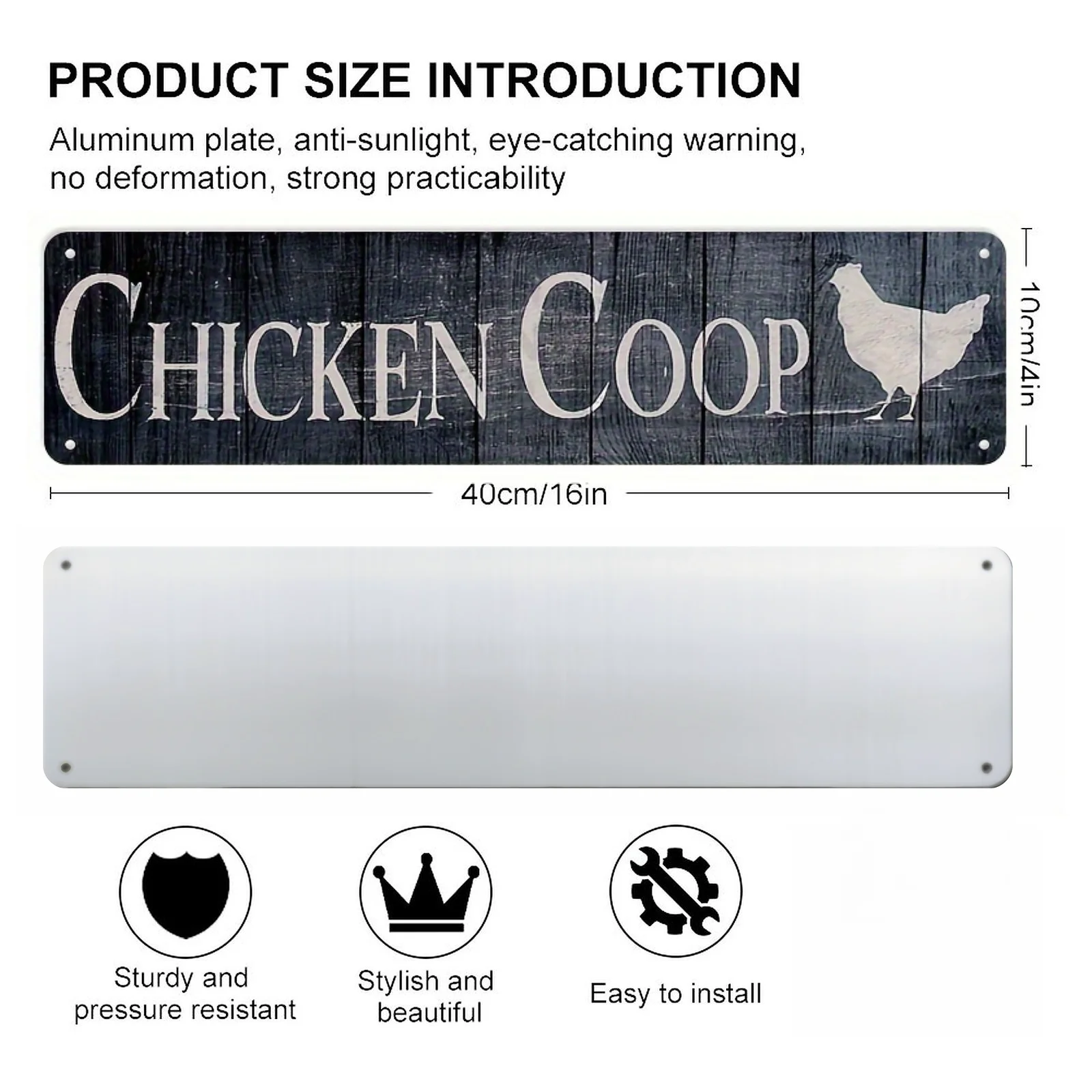 Chick Inn Metal Sign, Chicken Coop Metal Aluminum Sign, Vintage Signs Aluminum Sign for Kitchen Home Garden Wall Bar Cafe Decor