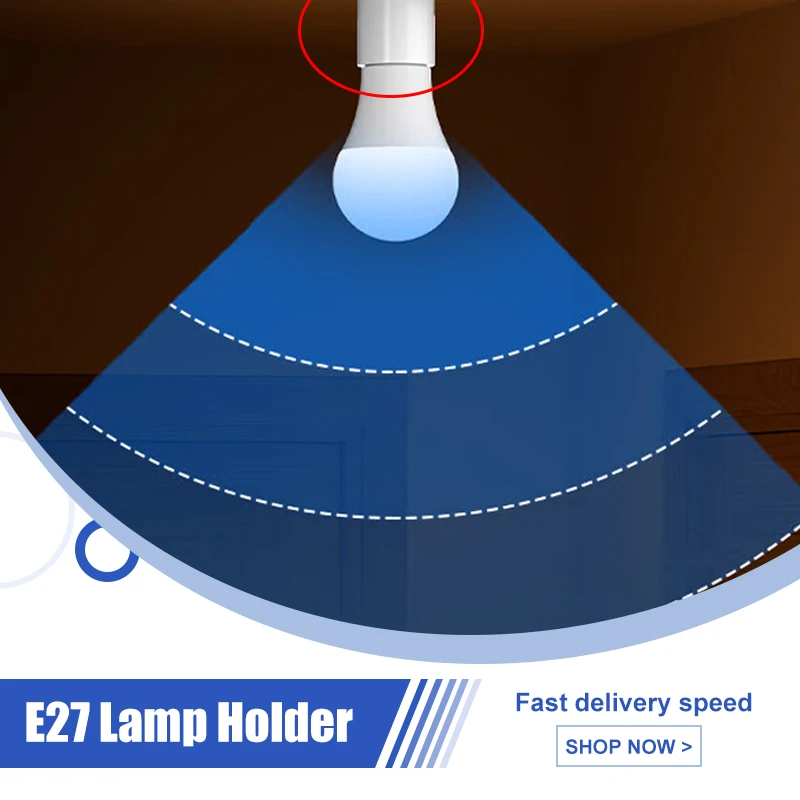 

220V E27 Lamp Holder Wireless Sound And Light Controlled House Light Switch Baby Room Living Room Bedroom E27 Bulb Lamp Holder