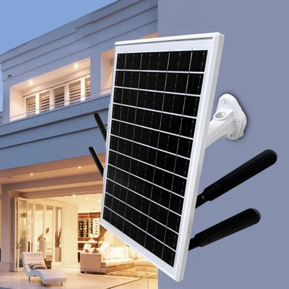 Solar Panel Powered 4G LTE WiFi Router 15W 25600mAh Outdoor Wireless Router 4G LTE Modem Router for Outdoor Security Camera Etc