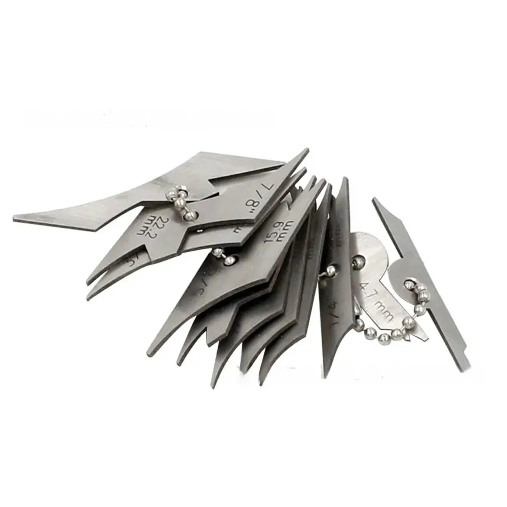For Workshop Inspection Fillet Weld Gauge Easy To Use Weld Gauges Welding Tool Radius Gauge Set 1 8-1 Inch Range