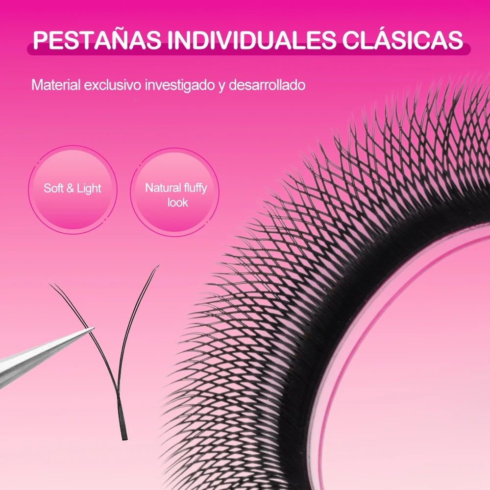 

LUKATME YY Shape Eyelash Extensions Natural Soft Lashes Premade Volume Fans Two Tips Y-Shaped False Eyelashe