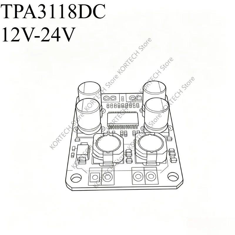 1-5Pcs/lot TPA3118 DC 12V-24V TPA3118 60W Mono Digital Audio Power Amplifier Board Amp Module 32P chip original chip