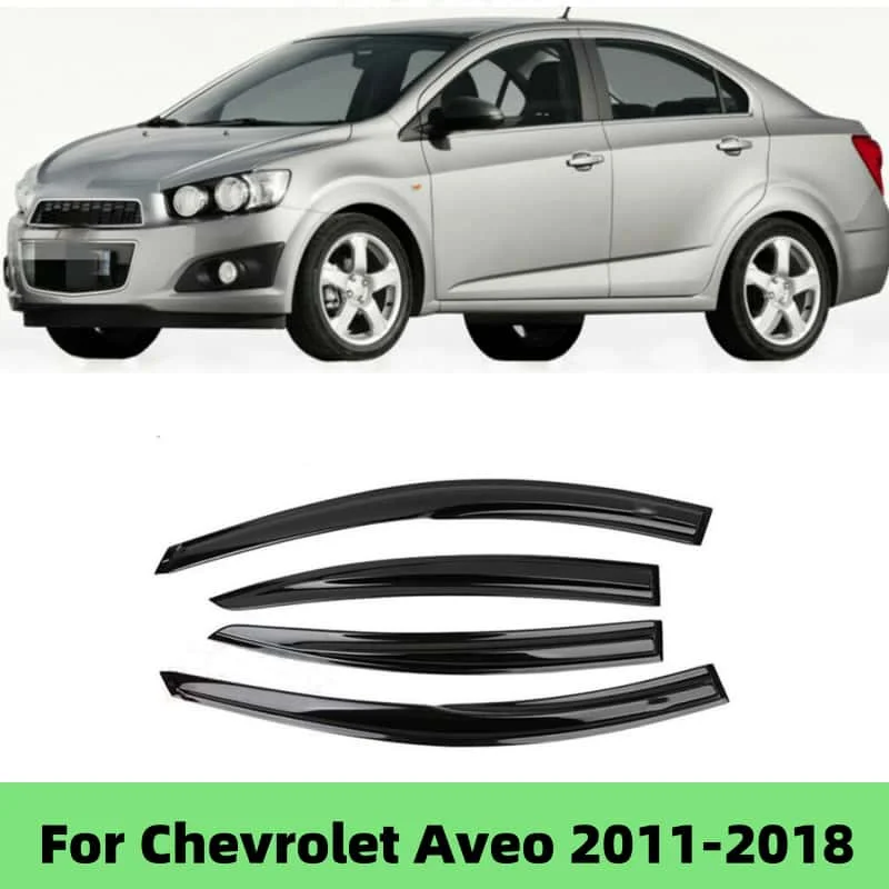 For Chevrolet Chevy Aveo 2011-2018 Cars Accessories Window Visors Rain Sun Guard Vent Wind Deflector Weathershield Moulding Trim