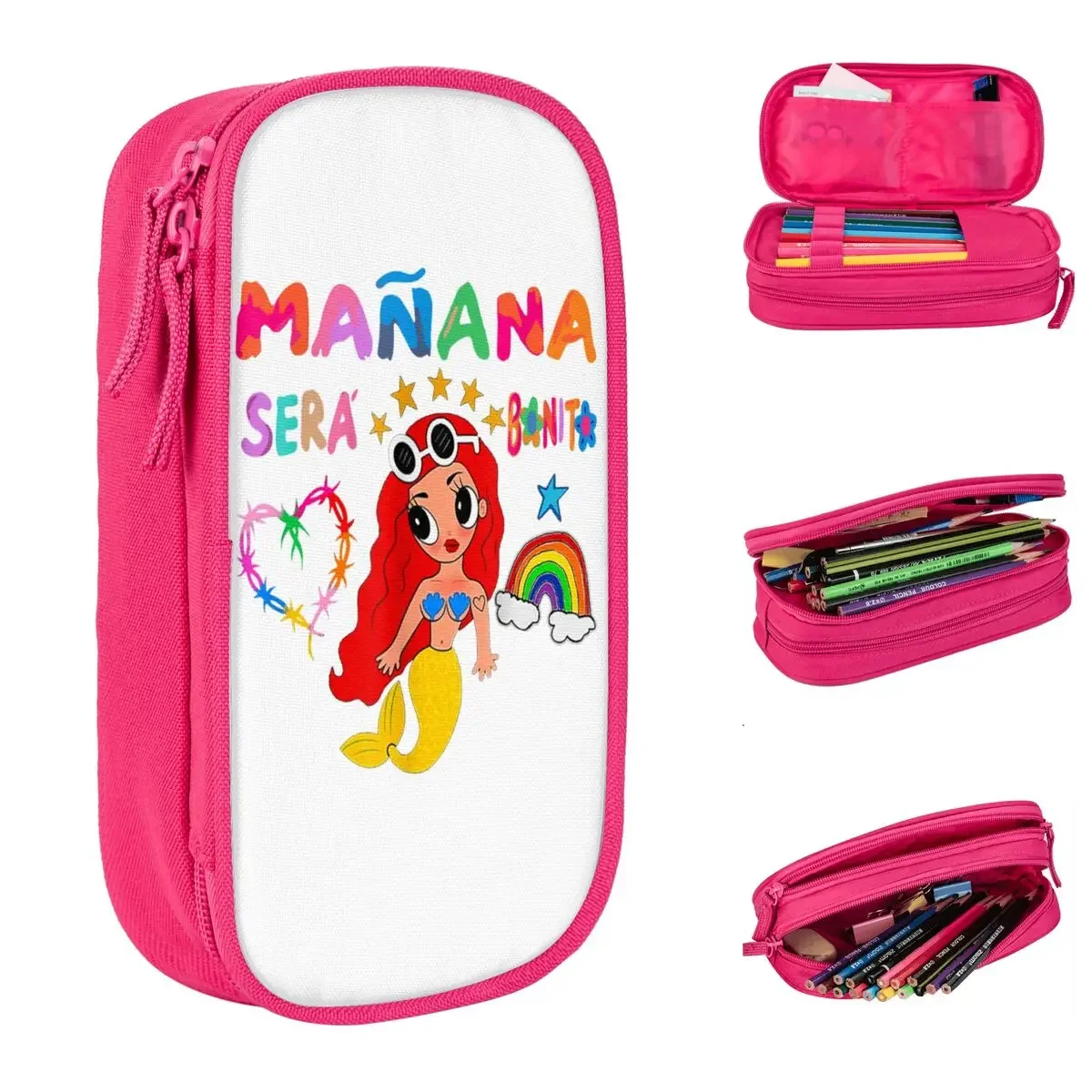 

Karol G Manana Sera Bonito Pencil Case Creative Pen Box Bags Girl Boy Large Storage Students School Gifts Pencilcases