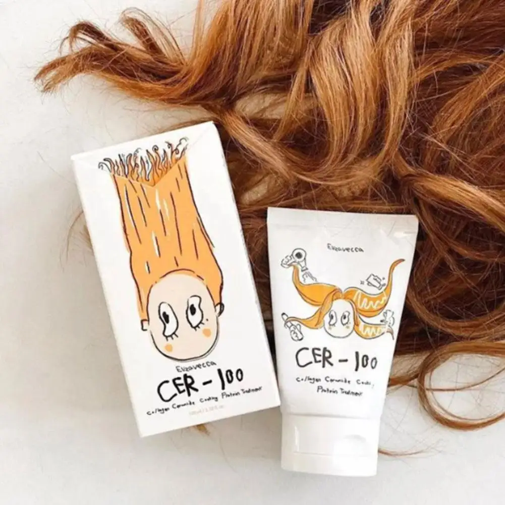 

Evzavecca CER-100 Collagen Hair Mask Moisturize Repair Strengthen Hair Roots Soften Conditioner Brand Protein Coating Care Agent