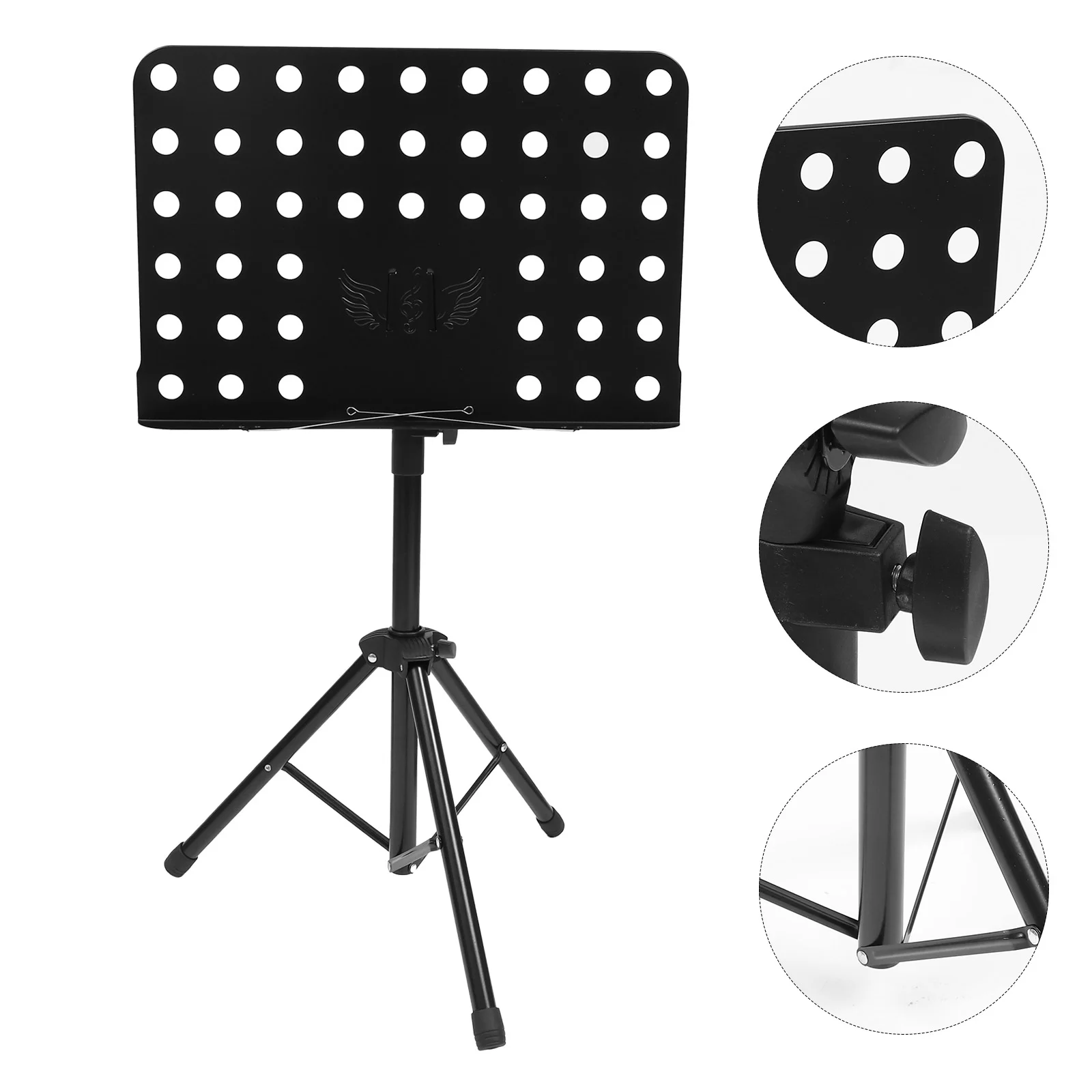 

Folding Sheet Music Stand Score Holder Performance Supply Bookshelf Portable Low-carbon Steel Rack