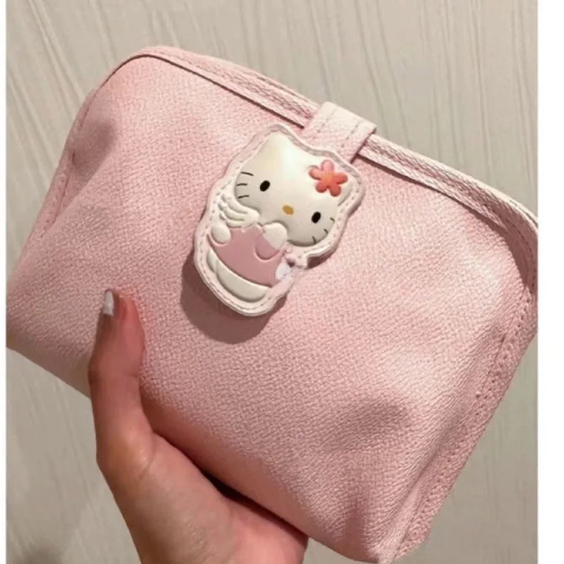 

Kawaii Hello Kitty Cartoon Makeup Bag for Women Portable Large Capacity Travel Cute Waterproof Toilet Bag Storage Girls Gifts