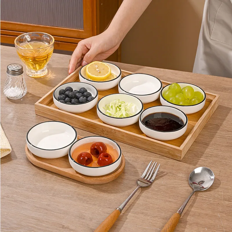 Plato japonés pequeño y elegante para salsa, vinagre, salsa de soja, salsa para carne asada, ideal para servir con precisión.