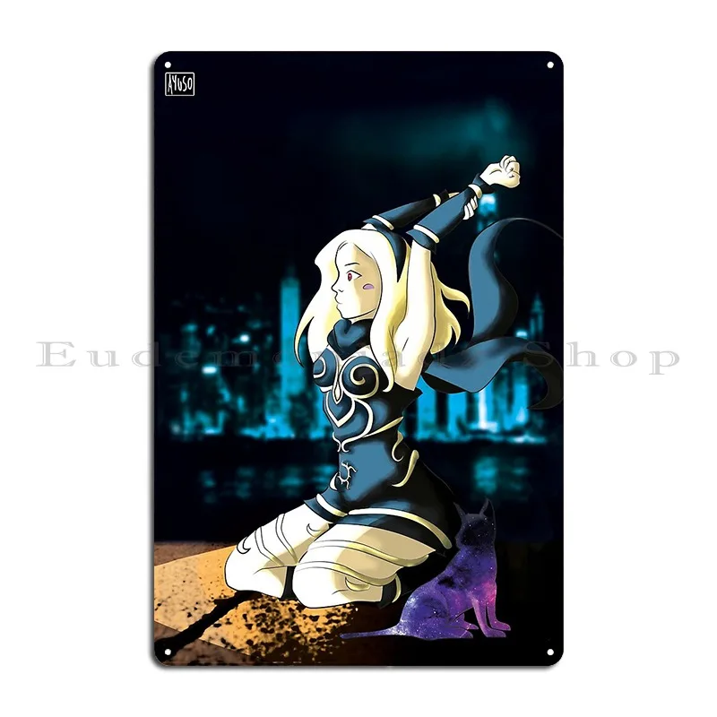 Kat Gravity Rush Metal Sign Pub Wall Mural Wall Decor Classic Customized Tin Sign Poster