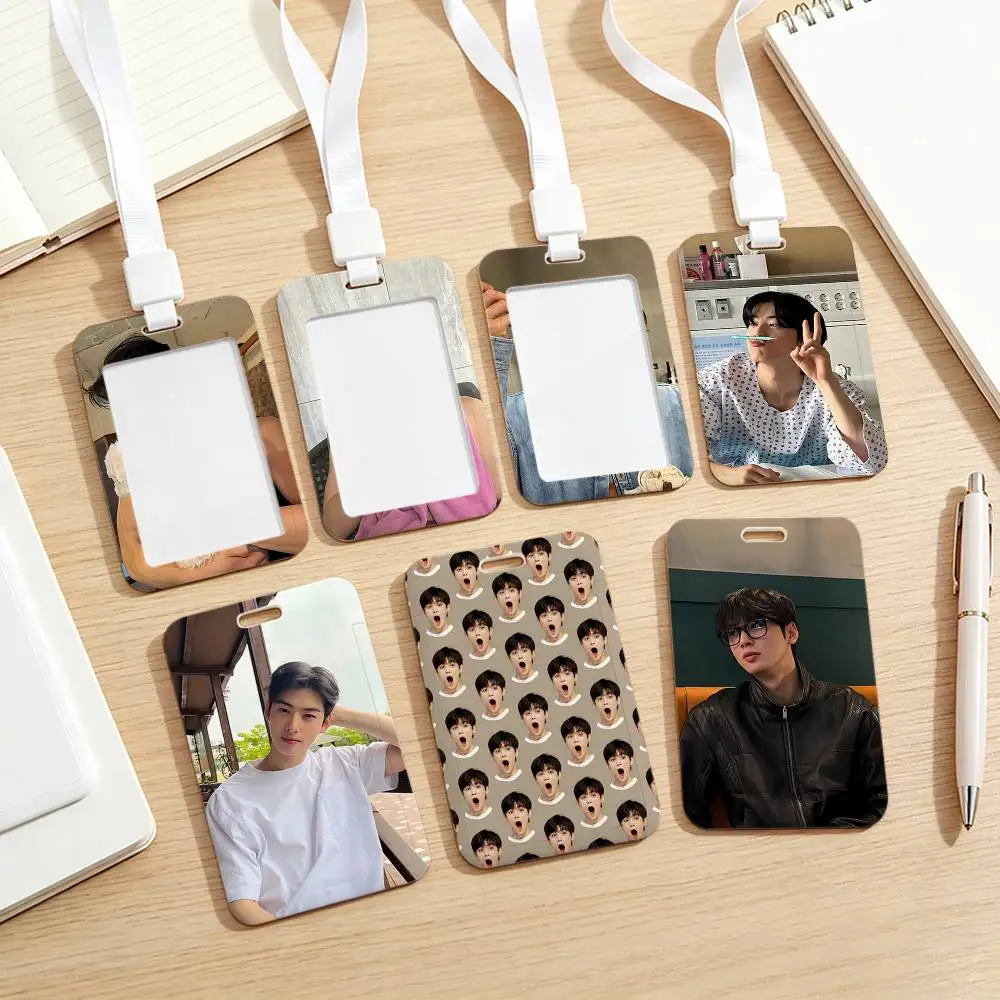 Cool C-Cha Eun-woo-S NFC Contactless Sliding Card Sleeve For Student Cards, Bus Cards, ID Cards, And Work Permits