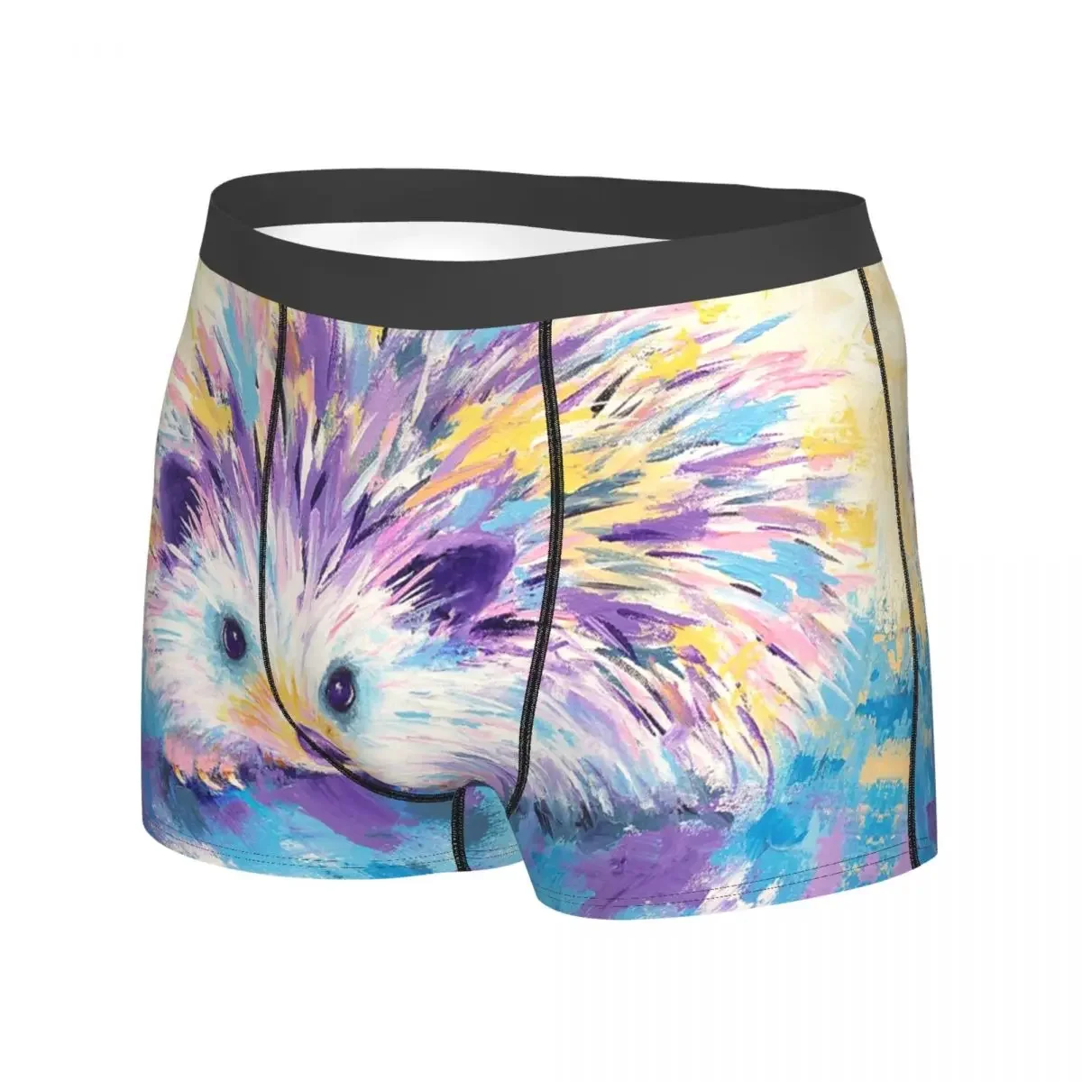 Humor Boxer Rainbow Hedgehog Shorts Panties Men Underwear Animals Cute Hedgie Breathable Underpants For Homme S-XXL