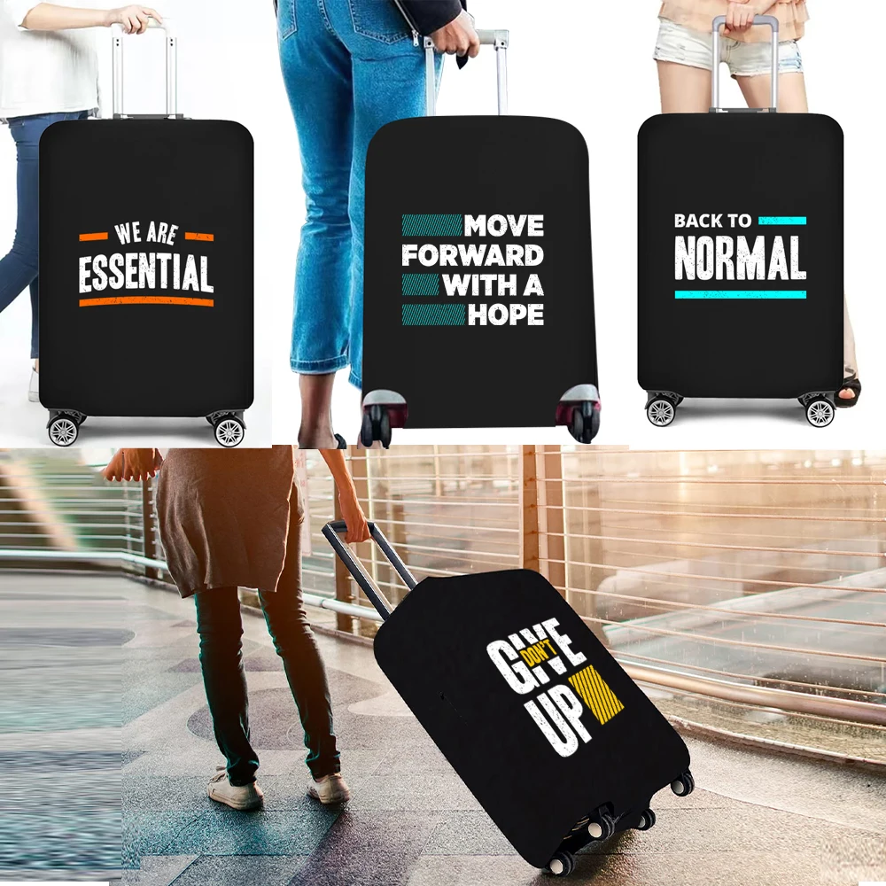 New Travel Suitcase Dust Cover Luggage Protective Cover for 18-28 Inch Trolley Case Dust Cover Phrase Printed Travel Accessories