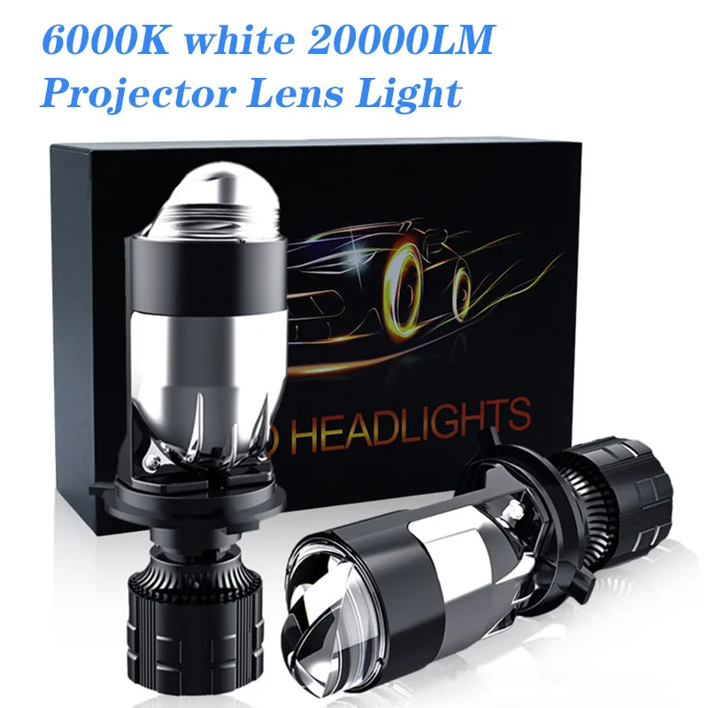 

6000K 12V Car Canbus 90W/Pair H4 LED Mini Projector Lens Light Automobles Bulb 20000LM Conversion Kit Hi/Lo Beam Headlight