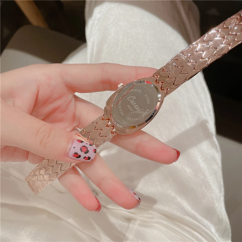 Snake Bracelet Watch Women Rose Gold Rhinestone Ladies Luxury Wristwatches Fashion Gift Clock Female relogio feminino A307