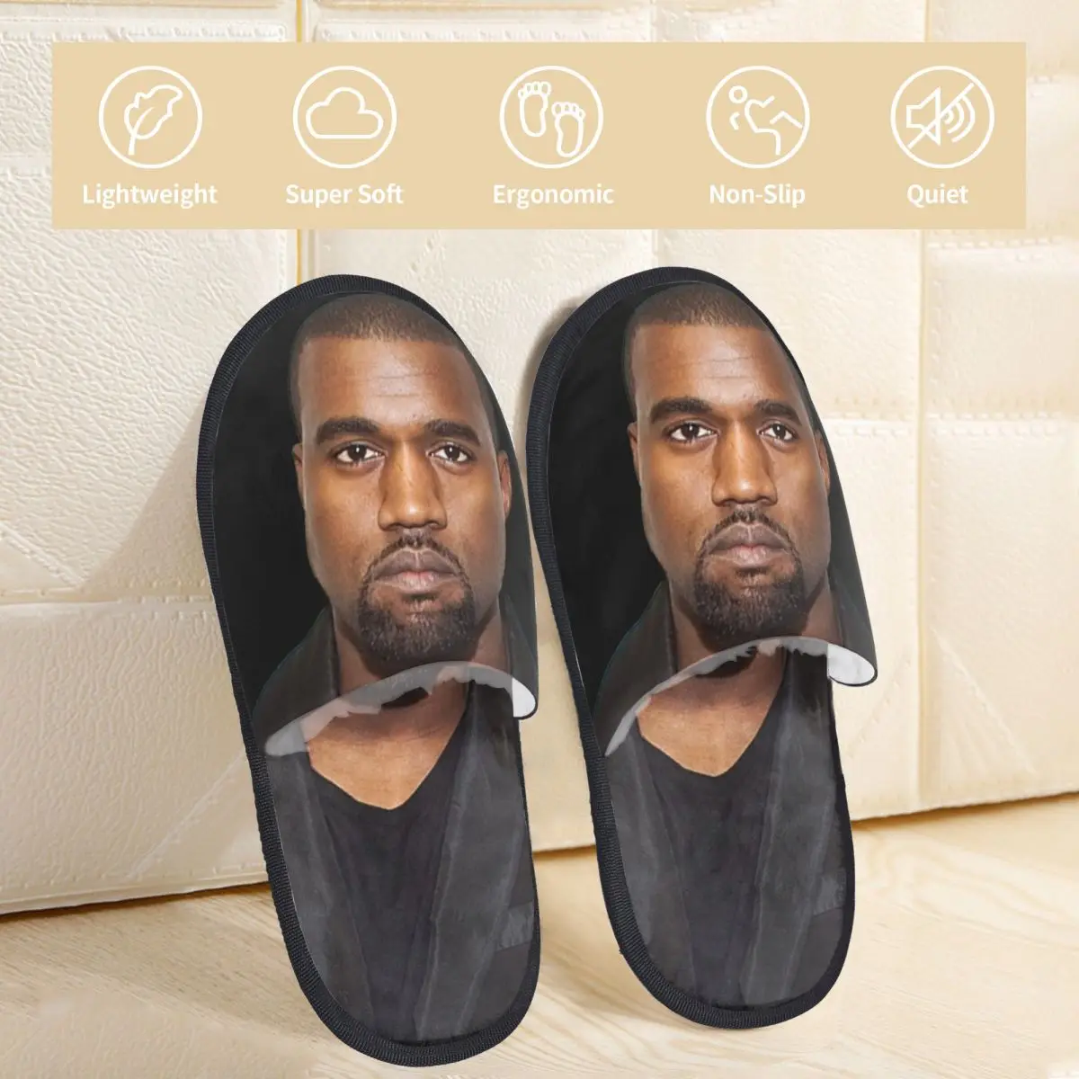 Kanye West Men Women Furry slippers Warm pantoufle homme Home slippers