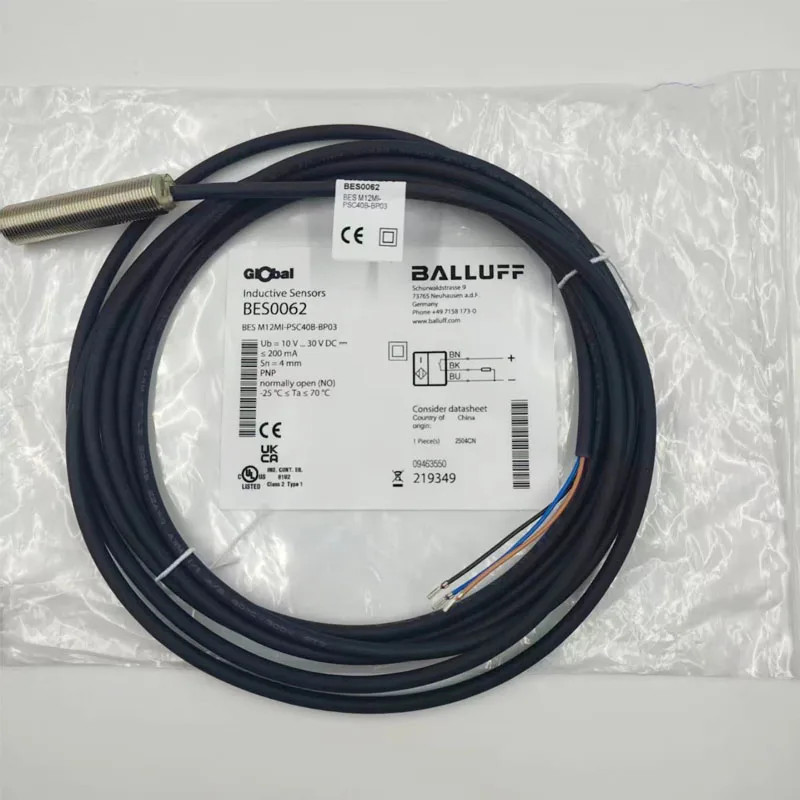 BES0062 New Original BALLUFF Proximity switch sensor BES M12MI-PSC40B-BP03 in stock, welcome to consult.