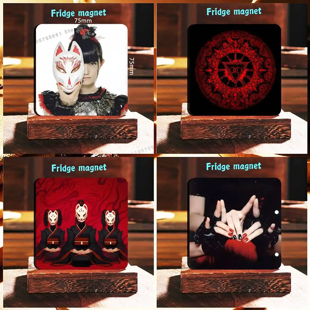 Cute B-Babymetal Rock Band Fridge Magnetic Magnet PVC Memorial Decor for Family Friends Students Adults