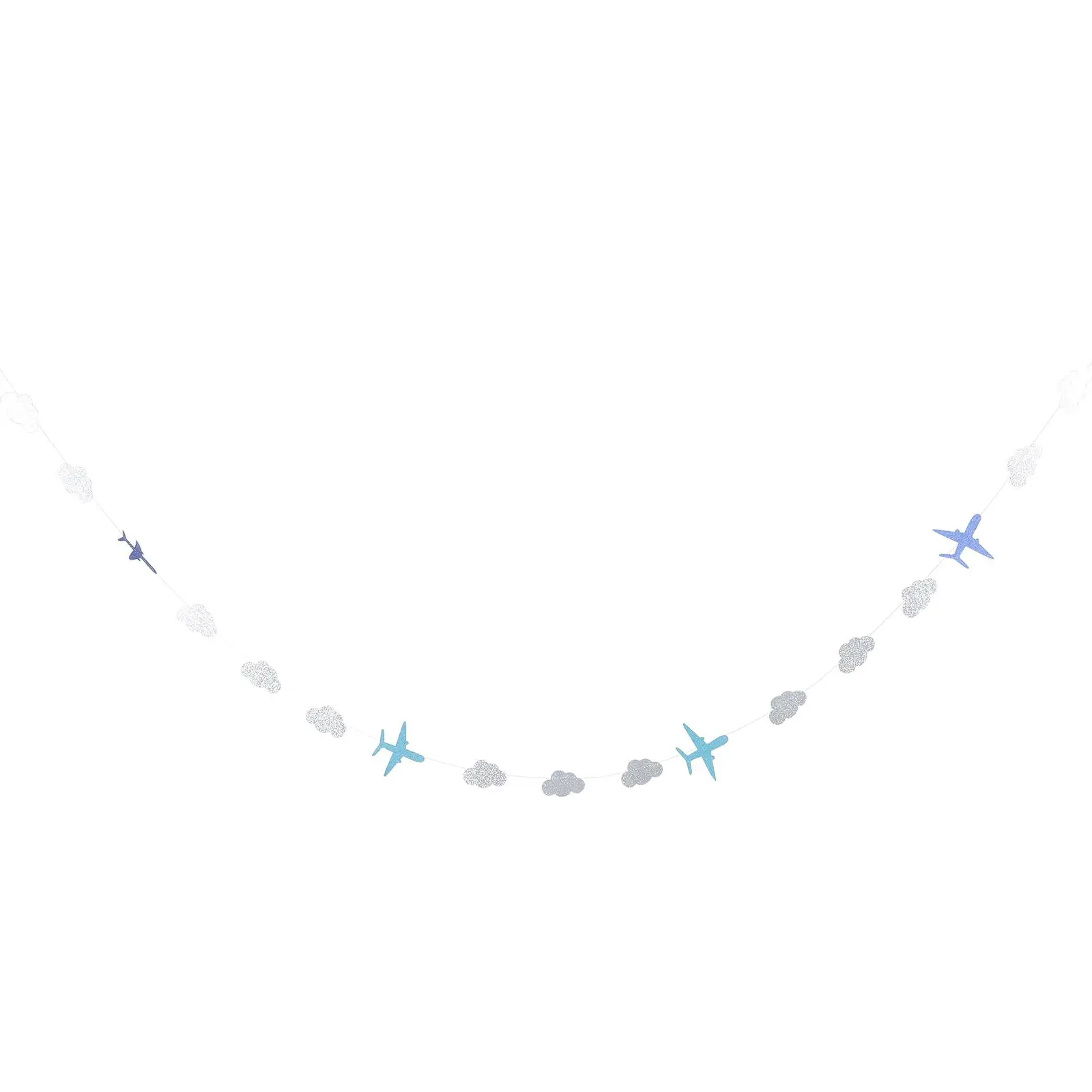 

Glitter White Plane 3M Paper Decor Children Paper Room Wedding Bunting Festive Hanging Background