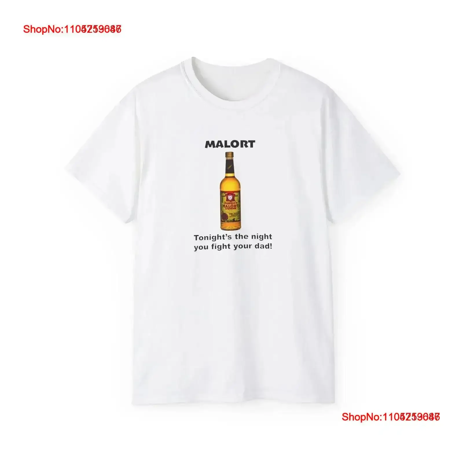 Malort Tonight's the night you fight your dad Funny Cotton T Shirt vintage Washed Casual Top For Everyday Wear Breathable