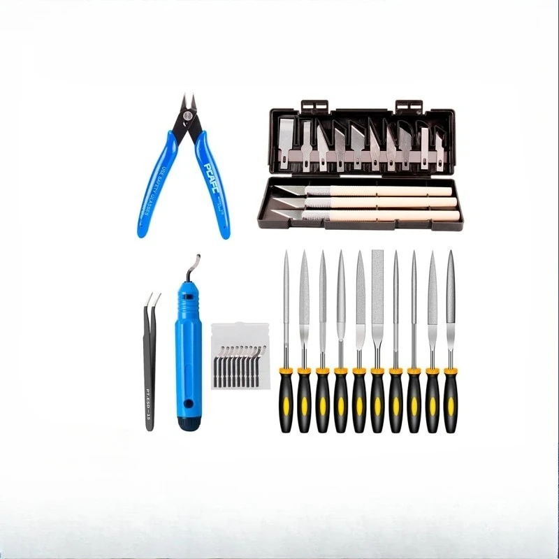 36pcs/set 3D Model Grinding Tool Deburring Engraving Knife Kit Carving DIY File Cutter Scraper Trimming Tool 3D Print Tool Kit