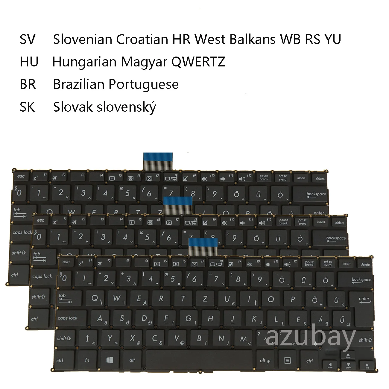 Teclado esloveno, croata, húngaro, brasileño, eslovaco para ASUS F200CA F200LA F200MA X200CA X200LA X200MA R202CA R202LA R202MA